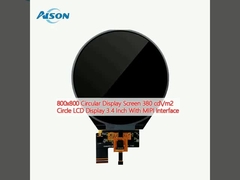 800x800 κυκλική οθόνη οθόνη 380 cd/m2 κυκλική οθόνη LCD 3,4 ιντσών με διεπαφή MIPI