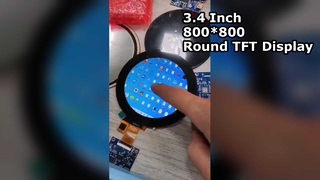 Κυκλική οθόνη TFT LCD 3,4 ιντσών 800*800