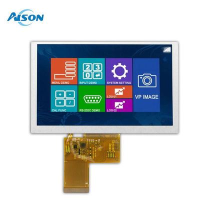 5 ιντσών IPS LCD οθόνη 800x480 βιομηχανική οθόνη 40 πιν με RGB διεπαφή