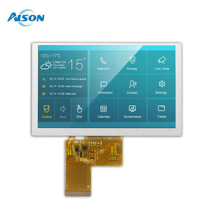 5 ιντσών IPS LCD οθόνη 800x480 βιομηχανική οθόνη 40 πιν με RGB διεπαφή