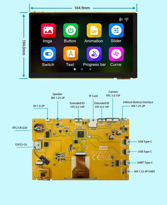 7 ιντσών 1024x600 IPS LCD οθόνη ESP32 P4 Development Board χωρητική οθόνη αφής Onboard ESP32-C6 για Arduino ESP IDE