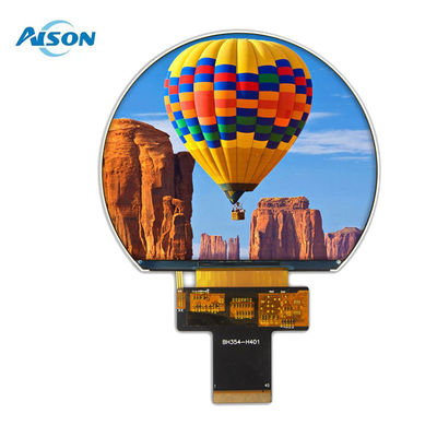 3.54 ίντσες 800x640 Στρογγυλή οθόνη TFT SPI TFT 1000 Cd/M2 με 3SPI+18Bit RGB διεπαφή