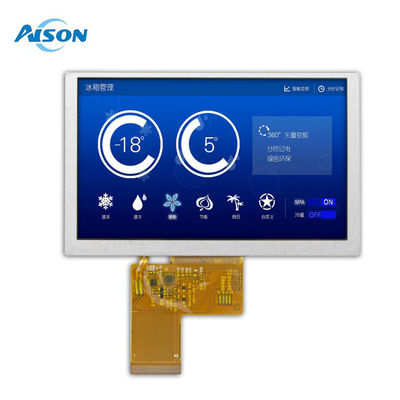 5 ιντσών TFT LCD Μοντέλο 800x480 Οθόνη 500 Cd/M2 RGB 24 Bit 40pin ILI6137 Και ILI5960 Διακόπτης IC